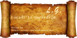 Luczáti Gertrúd névjegykártya